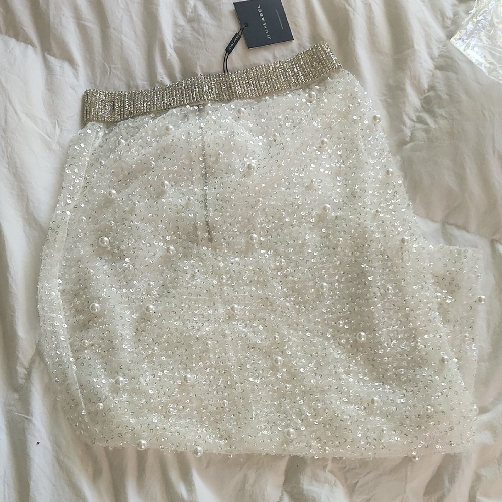 JLUX LABEL Beaded Midi Skirt with Rhinestone Waistband - Picture 5 of 13